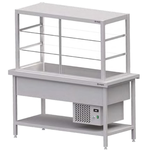 Stanowisko z witryną chłodniczą 570 l, 1570x750x1680 mm | STALGAST, ST138151