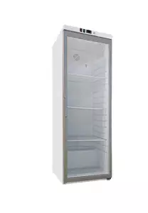 Szafa chłodnicza 1-drzwiowa, drzwi przeszklone, 350 l, 0,17 kW, 595x650x1850 mm, biała | REDFOX, DRR 400/G