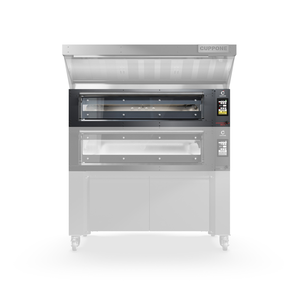 Elektryczny piec piekarniczy 1-komorowy, 4,8 kW, 913x1212x400 mm, komora o wymiarach 410x830x160 mm | CUPPONE, Delta