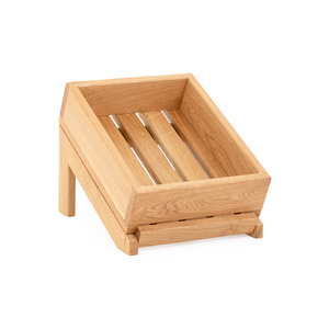 [Zestaw] Skrzynia drewniana GN 1/2 + Podstawa bufetowa, drewniana, GN 1/2, skośna, niska | TECHNICA, Buffet Line