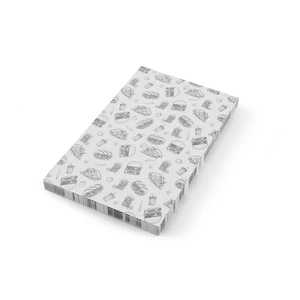 Papier pergaminowy 200x250 mm z nadrukiem fast food, 500 arkuszy | HENDI, 678268
