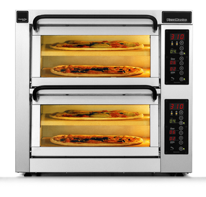 Piec do pizzy sterowany elektronicznie 2-komorowy, 2 komory dzielone, 4x pizza 450 mm, 10,84 kW, komory o wymiarach 460x460x195 mm | PIZZA MASTER, CounterTop 452ED-2