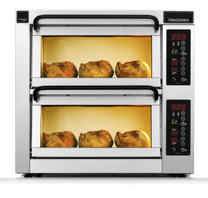 Piec do pizzy sterowany elektronicznie 2-komorowy, 2x pizza 450 mm, 7,26 kW, komory o wymiarach 460x460x195 mm | PIZZA MASTER, CounterTop 452ED