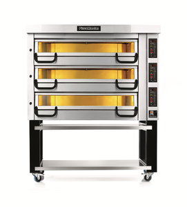 Piec do pizzy sterowany elektronicznie 3-komorowy, 18x pizza 350 mm, 28,5 kW, komory o wymiarach 1065x710x210 mm | PIZZA MASTER, PM 733ED
