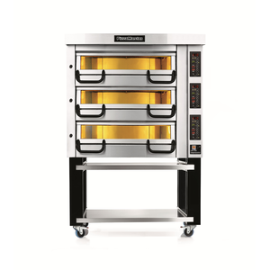 Piec do pizzy sterowany elektronicznie 3-komorowy, 9x pizza 350 mm, 25,5 kW, komory o wymiarach 670x920x210 mm | PIZZA MASTER, PM 913ED