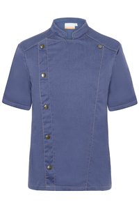 Jeansowa bluza kucharska męska, rozmiar 52, niebieski jeans | DIAMOND CUT, JM32/15-52