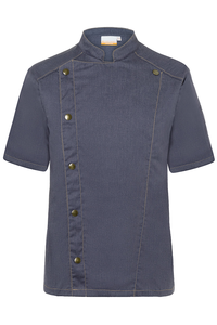 Jeansowa bluza kucharska męska, rozmiar 64, ciemny jeans | DIAMOND CUT, JM32/16-64