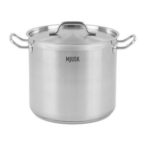 Garnek wysoki 15,4 l o średnicy 280 mm z pokrywką ze stali nierdzewnej | MJUSK, 22825