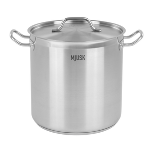 Garnek wysoki 17,2 l o średnicy 280 mm z pokrywką ze stali nierdzewnej | MJUSK, 22828
