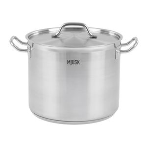 Garnek wysoki 20,9 l o średnicy 320 mm z pokrywką ze stali nierdzewnej | MJUSK, 23226