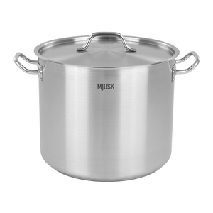 Garnek wysoki 30,5 l o średnicy 360 mm z pokrywką ze stali nierdzewnej | MJUSK, 23630