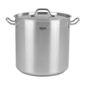 Garnek wysoki 36,6 l o średnicy 360 mm z pokrywką ze stali nierdzewnej | MJUSK, 23636