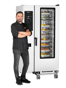 Piec konwekcyjno-parowy, elektryczny, 38,4 kW, 935x1030x1870 mm | BARTSCHER, Gigasteam 20110DRS
