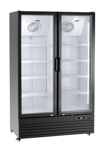 Szafa chłodniczo-mroźnicza, 2-drzwiowa, 820 l, 1 kW, 1220x802x2020 mm, czarny | BARTSCHER, 700899