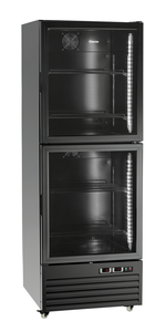 Szafa chłodniczo-mroźnicza, 2-komorowa, 0,767 kW, 700x780x2000 mm, czarny | BARTSCHER, KTK1-122