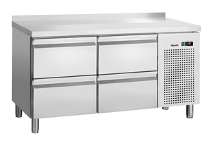 Stół chłodniczy z 4 szufladami, 0,35 kW, 1342x700x850 mm | BARTSCHER, 110883MA
