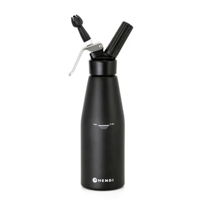 Syfon do bitej śmietany 0,95 l, czarny | HENDI, Kitchen Line