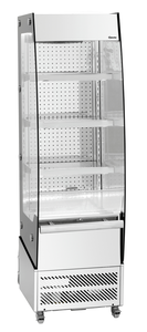Witryna chłodnicza na kółkach, 220 l, 1,3 kW, 505x665x1740 mm, inox, czarny | BARTSCHER, Rimi