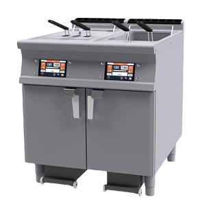 Frytownica gazowa dwukomorowa 2x 18 l, wolnostojąca, 36 kW, 800x700x900 mm | RMGASTRO, F2/18-78 GDP