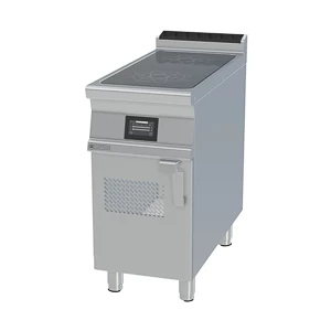 Kuchnia indukcyjna z 2 polami grzewczymi, z szafką, 10 kW, 400 V, 400x900x900 mm | RMGASTRO, PCI-94 ETT