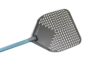 Perforowana łopata aluminiowa do pizzy z aluminiowym uchwytem, 330x330x1560 mm | RMGASTRO, E-32RF/120