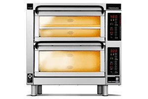 Piec do pizzy sterowany elektronicznie 2-komorowy, 21,9 kW, komora o wymiarach 535x535x195 mm | PIZZA MASTER, PM 552ED-1
