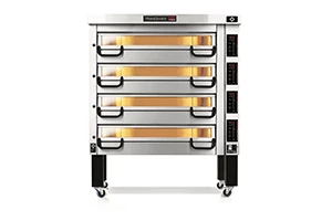 Piec do pizzy sterowany elektronicznie 4-komorowy, 38 kW, komora o wymiarach 1065x710x210 mm | PIZZA MASTER, PM 734ED