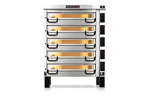 Piec do pizzy sterowany elektronicznie 5-komorowy, 55 kW, komora o wymiarach 920x920x210 mm | PIZZA MASTER, PM 925ED