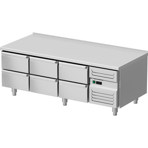 Podstawa chłodnicza z 6 szufladami, 0,3 kW, 6xGN 1/1, 1600x700x600 mm | STALGAST, 887136