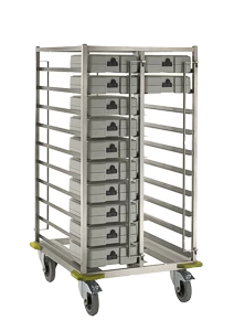 Wózek transportowy na 48 tac, ze stali nierdzewnej | RMGASTRO, Classic SYTW-48/CL