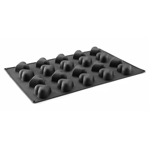 Forma silikonowa do pieczenia, foremki serca o wymiarach 75x60 mm, 570x375x35mm | HENDI, Heart