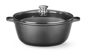 Garnek z powłoką nieprzywierającą, 7 l, 367x290x122 mm, czarny | HENDI, 611029