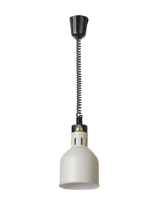 Lampa do podgrzewania potraw, wisząca, cylindryczna, 0,25 kW, ⌀175x250 mm, biała | HENDI, 273821