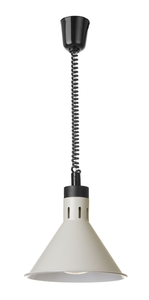 Lampa do podgrzewania potraw, wisząca, stożkowa, 0,25 kW, ⌀275x250 mm, biała | HENDI, 273937