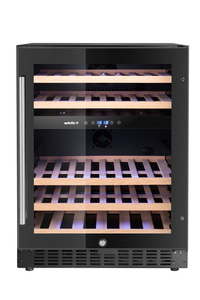 Lodówka do wina, 2-strefowa, 46 butelki, 137 l, 570x595x820 mm, czarna | ARKTIC, 237106