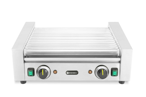 Podgrzewacz 14-rolkowy do parówek dwustrefowy, 1,23 kW, 566x640x192 mm | HENDI, 268667