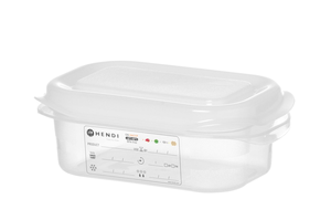 Pojemnik GN 1/9 65 mm z polipropylenu, 0,6 l | HENDI, 873120