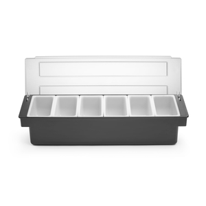 Pojemnik barmański na dodatki do drinków, 6-częściowy, 480x150x100 mm | BAR UP, 552032