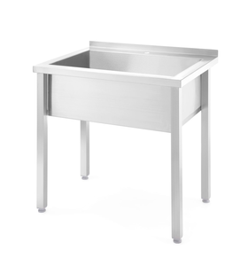 Stół z basenem jednokomorowym – spawany 800x600x850 mm | HENDI, Kitchen Line