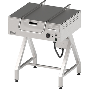 Patelnia elektryczna uchylna na stelażu, z misą ze stali nierdzewnej, 6,3 kW, 700x786x912 mm | GREDIL, 778003