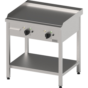 Płyta grillowa elektryczna, gładka, na podstawie szkieletowej, 8,1 kW, 800x700x850 mm | GREDIL, 977311