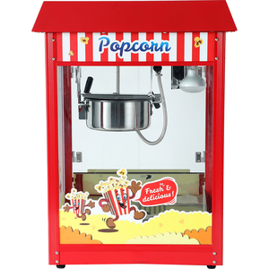Urządzenie do popcornu, 1,5 kW, 560x420x770 mm, czerwone | GREDIL, 696010