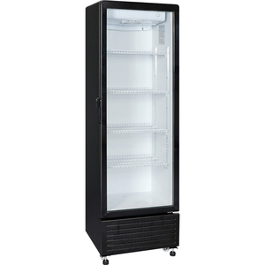 Witryna chłodnicza pionowa czarna z oświetleniem LED, 285 l, 575x455x1770 mm | GREDIL, 850285