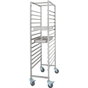 Wózek transportowy ze stali nierdzewnej 15x GN 1/1, 380x550x1700 mm | GREDIL, 662115