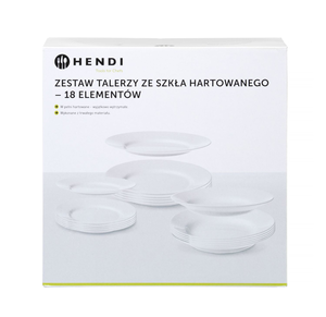 Zestaw talerzy, 18 szt. | HENDI, Opal