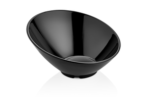 Miska skośna z melaminy, Ø285x152 mm, 1,35 l, czarna | KULSAN, Oasis