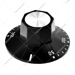 Pokrętło termostatu temp. max 250°C / 50-250°C / śr. 50mm / mocowanie 6x4,6mm / czarne | GASTROPARTS, 110.122