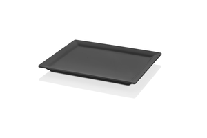 Półmisek prostokątny z melaminy GN 1/2, 325x270 mm, czarny | KULSAN, Bono