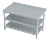 Stół przyścienny z dwiema półkami 500x700x850 mm | KOMAT, KST-005-500700