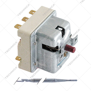 Termostat bezpieczeństwa 3-fazowy / 365°C / 4x120mm / dł. kapilary 1300mm | GASTROPARTS, 375.307